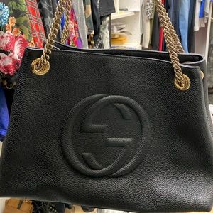 Gucci Leather Chain Soho Bag